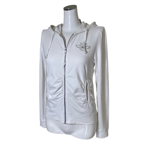 Soft Gather White Hoodie