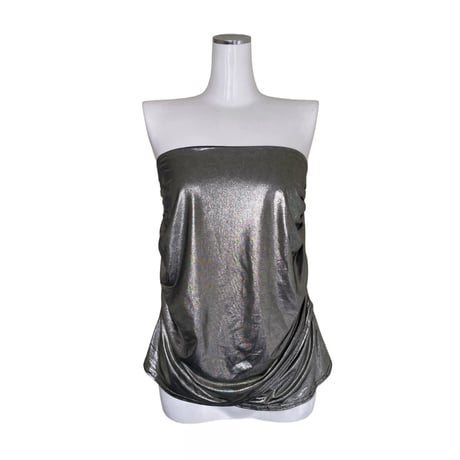 Metallic Tube Top Skirt