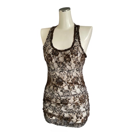 Leopard Lace Long Tank