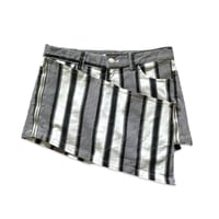 Stripe Zipped Layered Skort
