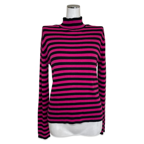 Pink Stripe Turtleneck