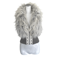 White Fur Studded Vest