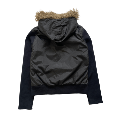 Fur Hoodie Zip-up Jacket