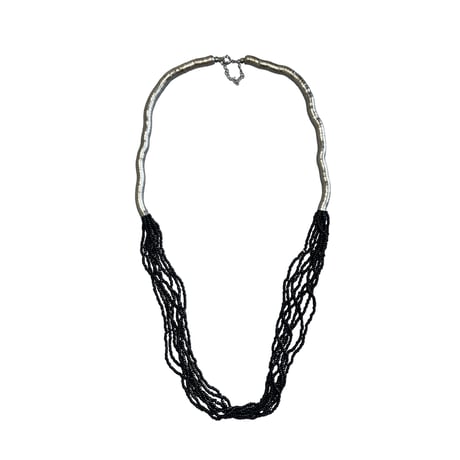 Metal Tube Beaded Necklace