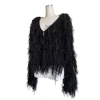 Black Shaggy Cardigan
