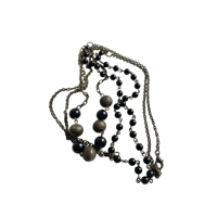 Dark Bead Layered Necklace