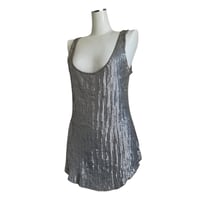Silver Sequin Tank Top