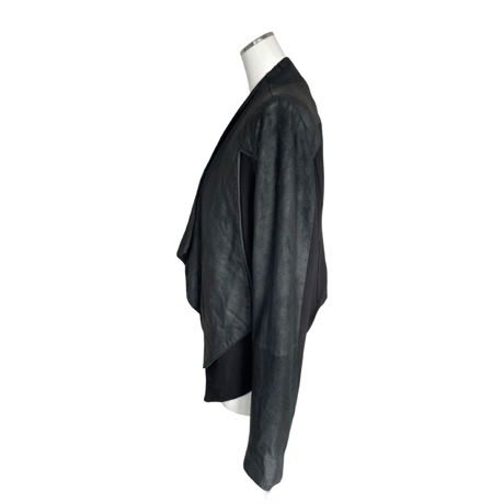 Draped Leather Jacket
