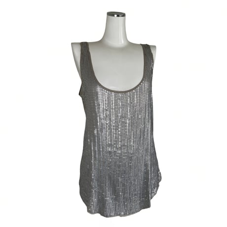 Silver Sequin Tank Top
