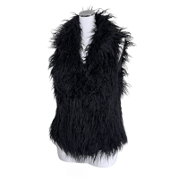 Spiky Black Fur Vest