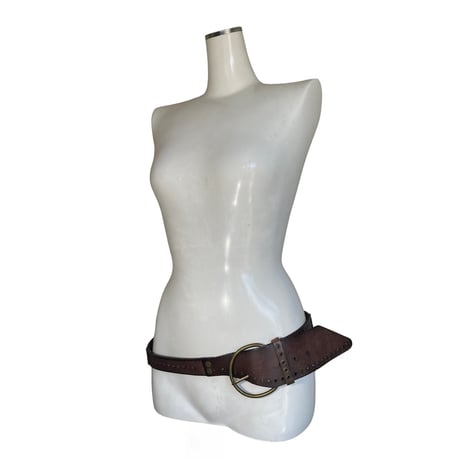 Asymmetric Leather Belt