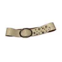 Ivory Wide Leather Belt