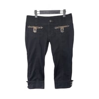 Buckle Pocket Cropped Pants