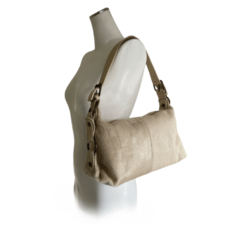 Beige Calf Hair Bag