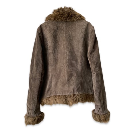 Suede Fur Edged Jacket