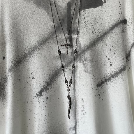 Fang Charm Long Necklace