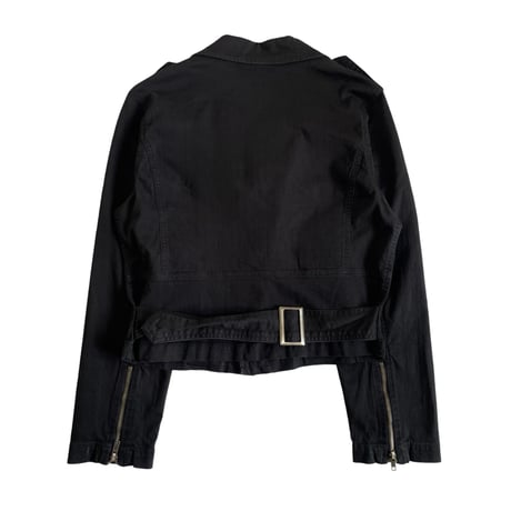 Black Cotton Rider's Jacket