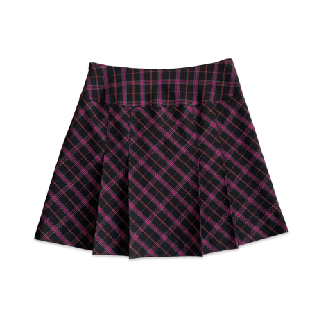 Pink Plaid Skirt