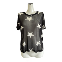 Star Graphic Sheer Top