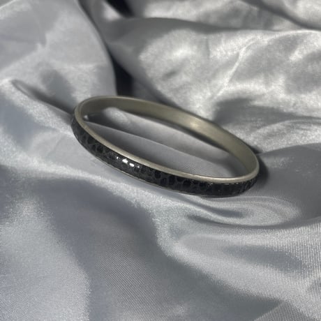 Black Scale Textured Bangle