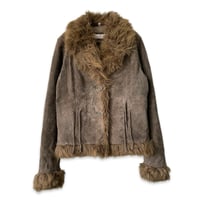 Suede Fur Edged Jacket