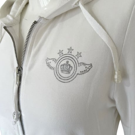 Soft Gather White Hoodie