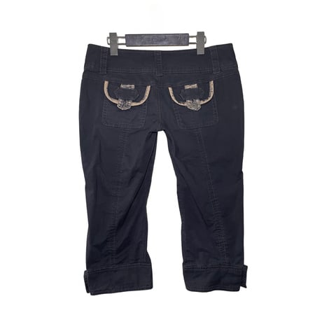 Buckle Pocket Cropped Pants