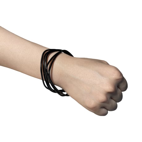Black Five-Row Bangle