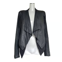 Draped Leather Jacket