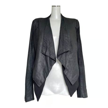 Draped Leather Jacket