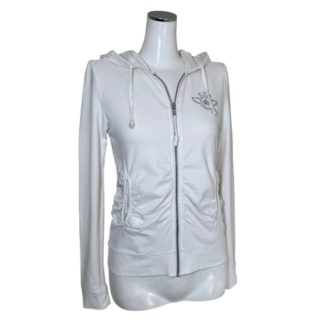 Soft Gather White Hoodie