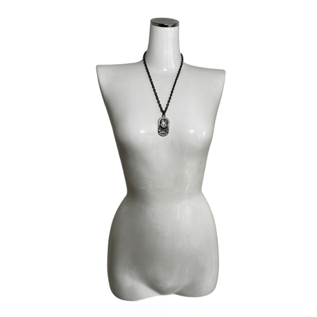 Skull Dog Tag Chain Necklace