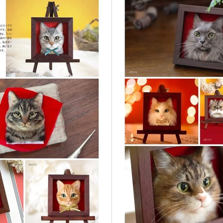 羊毛フェルトから生まれる猫の肖像 「わくねこ」の作り方