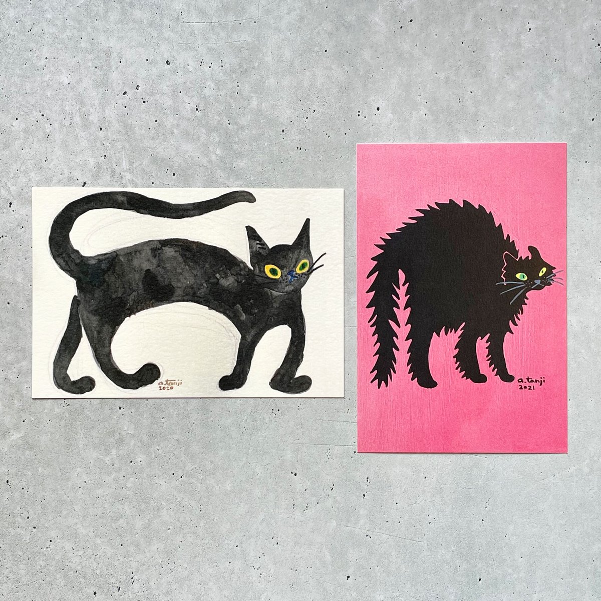 たんじあきこ 黒猫ポストカード | necoya books web store たんじあきこ 黒猫ポストカード | necoya books web store