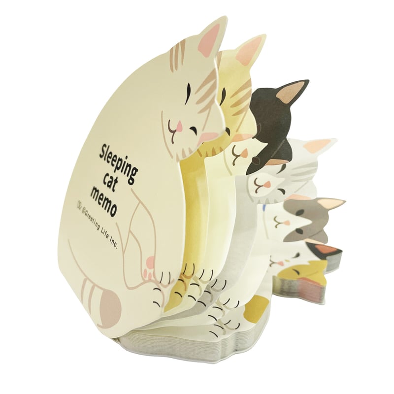 ねむりねこ　メモ帳　シール付き　サンエックス　セット アニマルメモ／ねむりねこ | necoya books web store