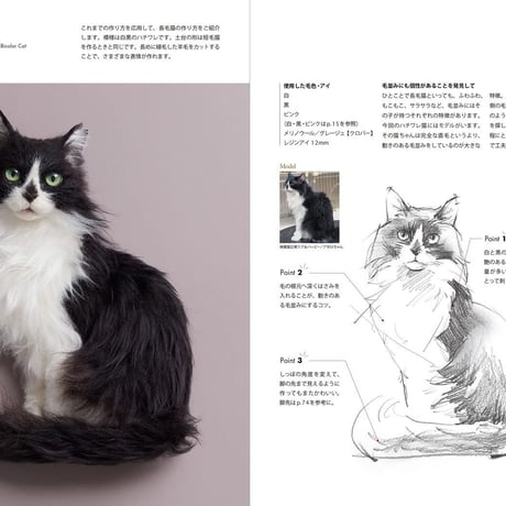 羊毛フェルトから生まれる猫の肖像 「わくねこ」の作り方