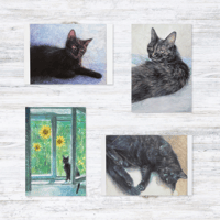 Čimi Cat painter 猫ポストカード