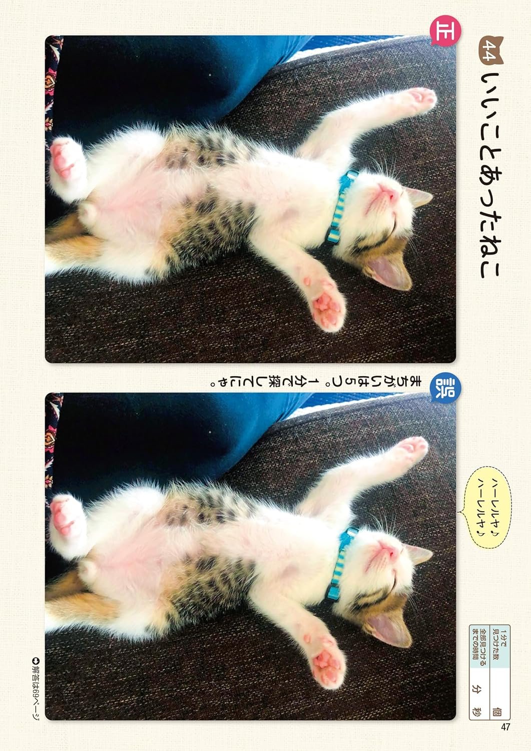 毎日脳活スペシャル 超にゃん問！ ねこのまちがいさがし のびのびねこ