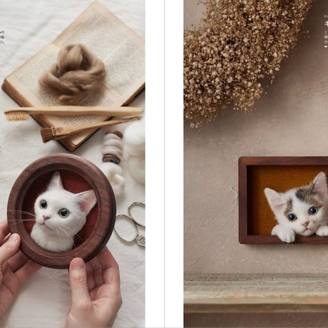 羊毛フェルトから生まれる猫の肖像 「わくねこ」の作り方