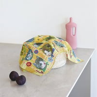 【Nathalie Lete】Handkerchief ハンカチ「チェック柄ネコ」