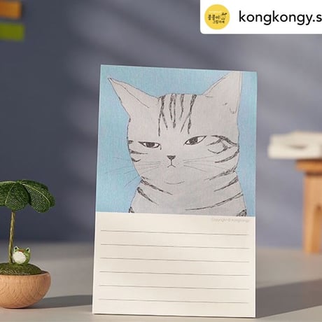【韓国雑貨 KongKongY】猫メモ帳