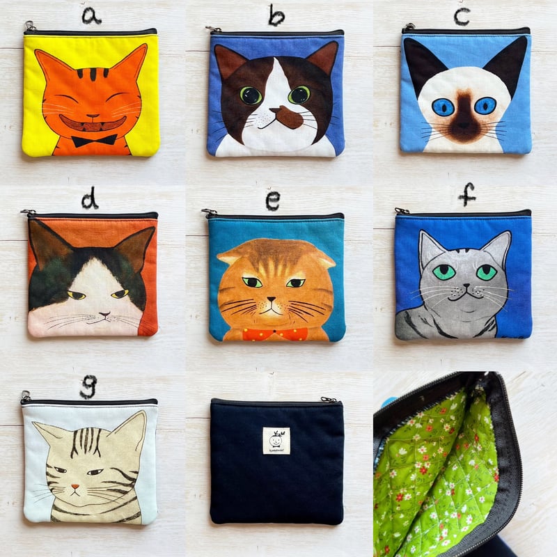 韓国雑貨】ハンドメイド猫ポーチ | necoya books web store