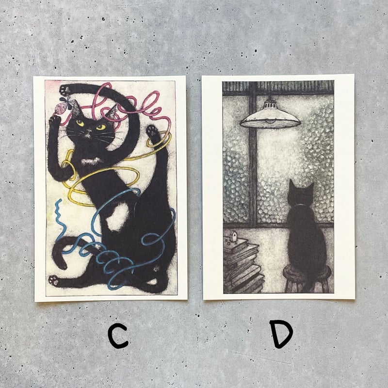坂本千明 ポストカード「黒猫」 | necoya books web store 坂本千明 ポストカード「黒猫」 | necoya books web store