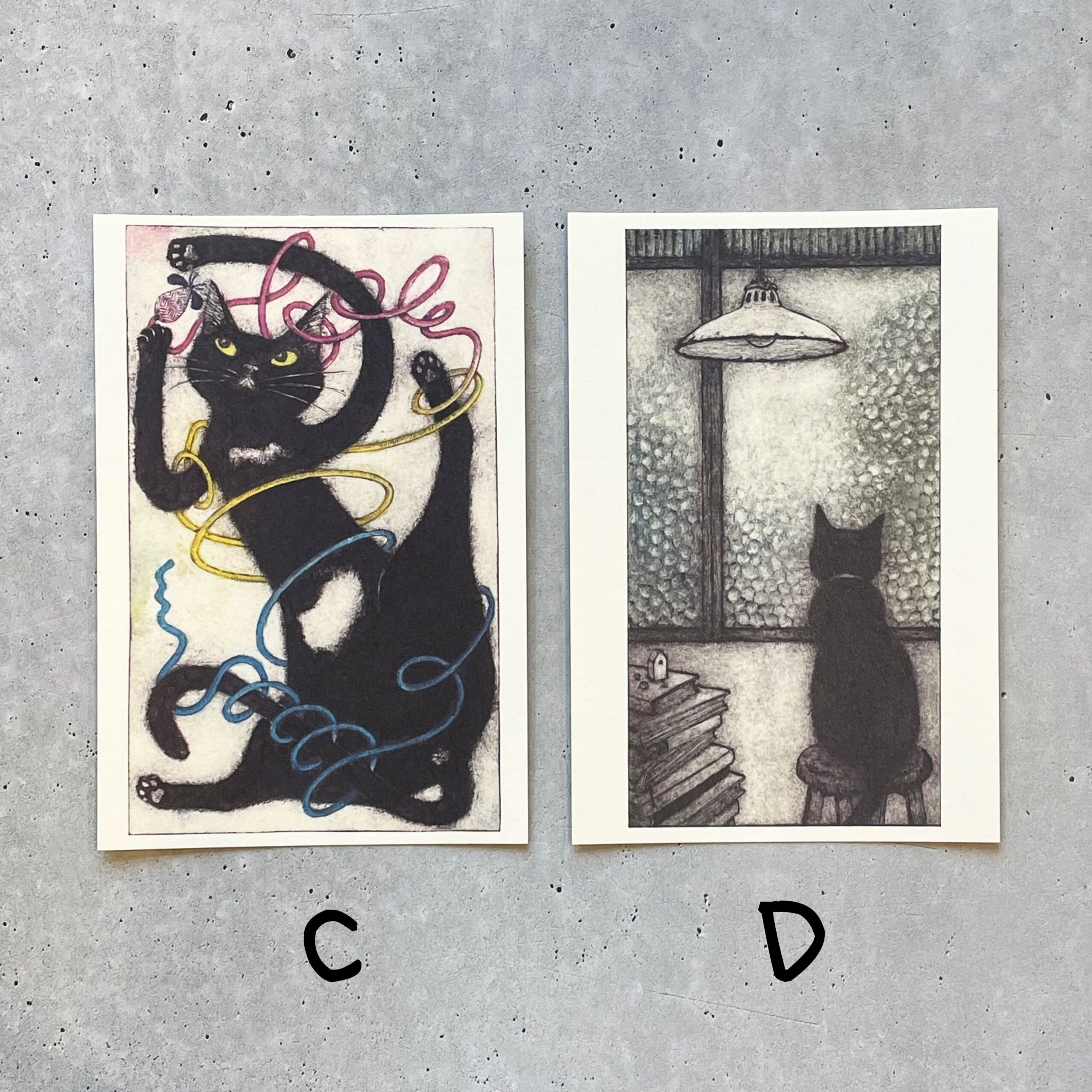 坂本千明 ポストカード「黒猫」 | necoya books web store