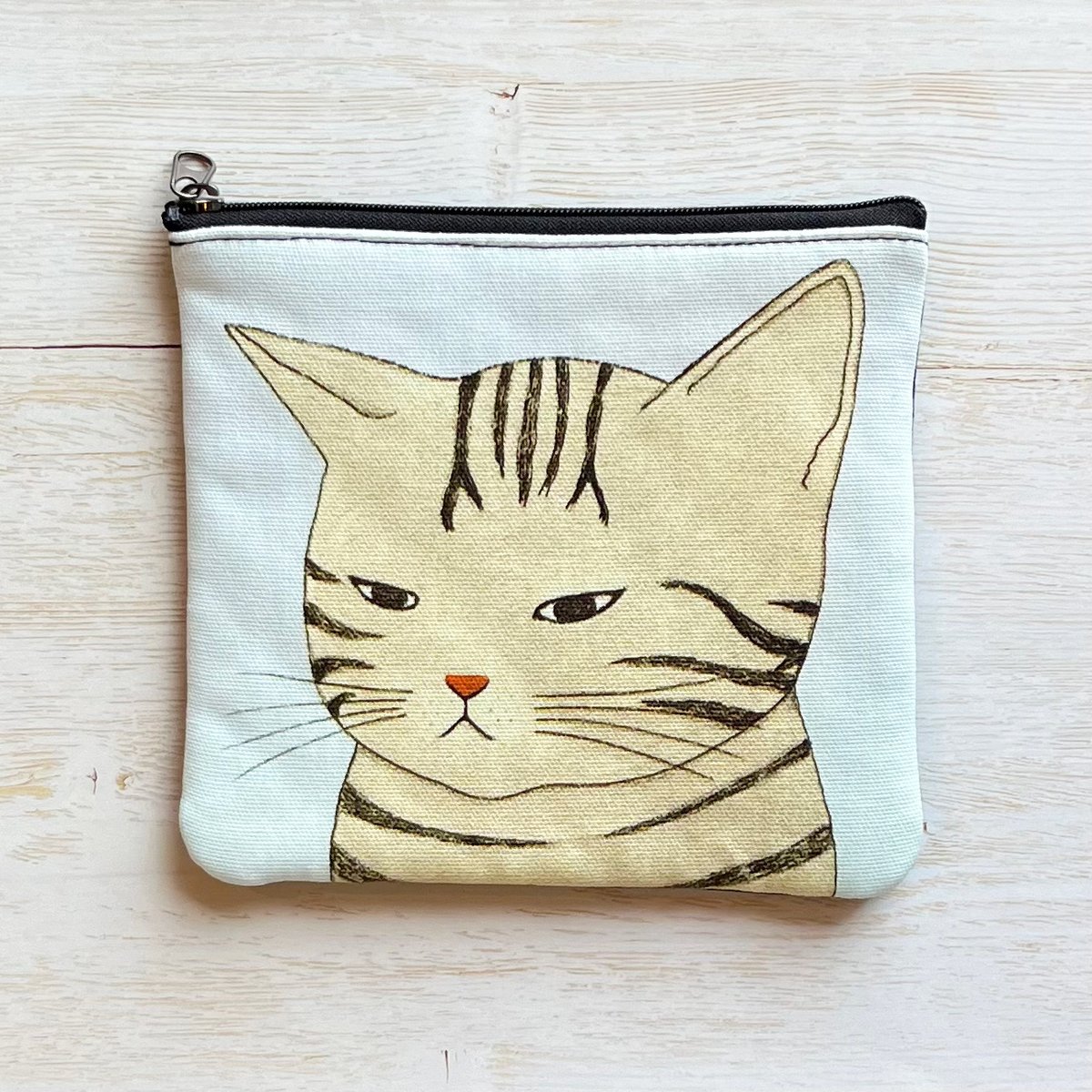THE WILD 猫 ベルベット カードポーチ kitty/韓国 雑貨 THE WILD 猫 ベルベット カードポーチ white kitty/韓国 雑貨