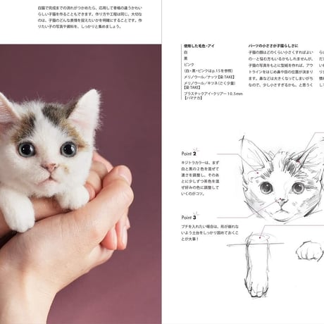 羊毛フェルトから生まれる猫の肖像 「わくねこ」の作り方