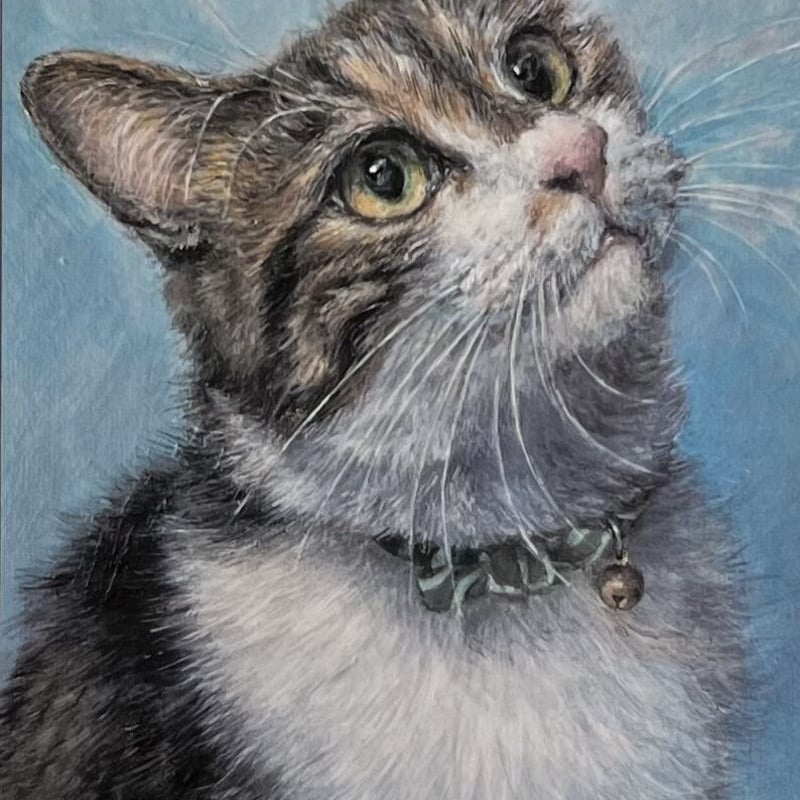 Čimi Cat painter 猫ポストカード | necoya books web store Čimi Cat painter 猫ポストカード | necoya books web store