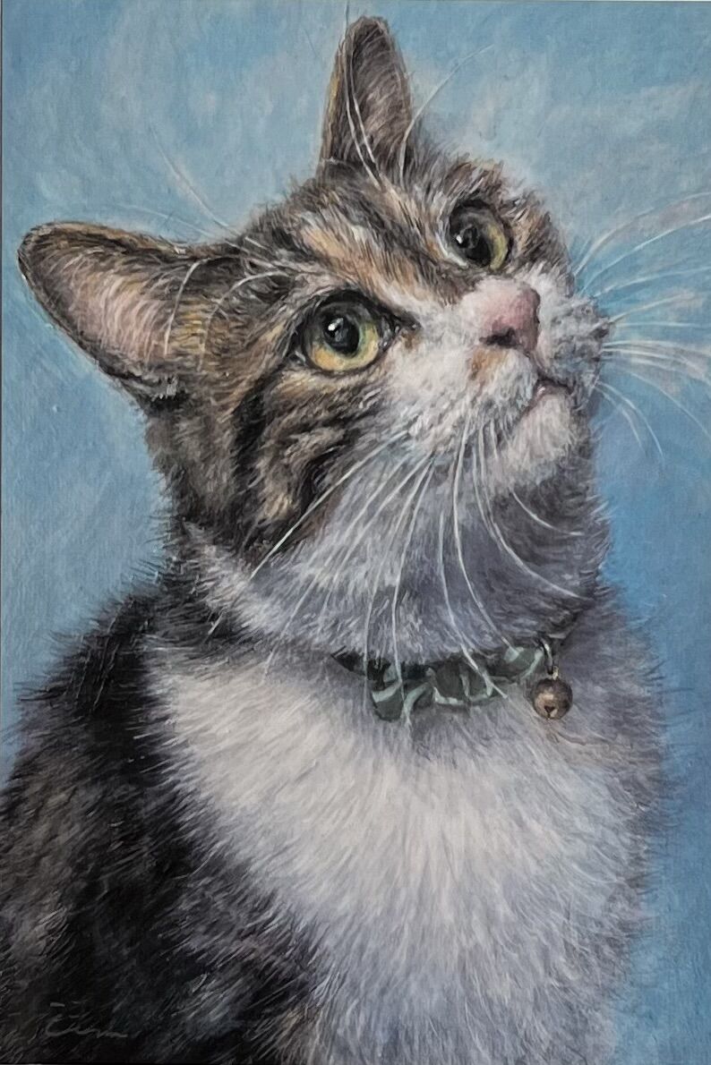 Čimi Cat painter 猫ポストカード | necoya books web store Čimi Cat painter 猫ポストカード | necoya books web store
