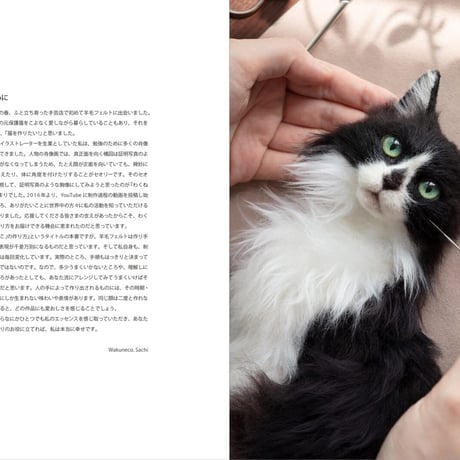 羊毛フェルトから生まれる猫の肖像 「わくねこ」の作り方