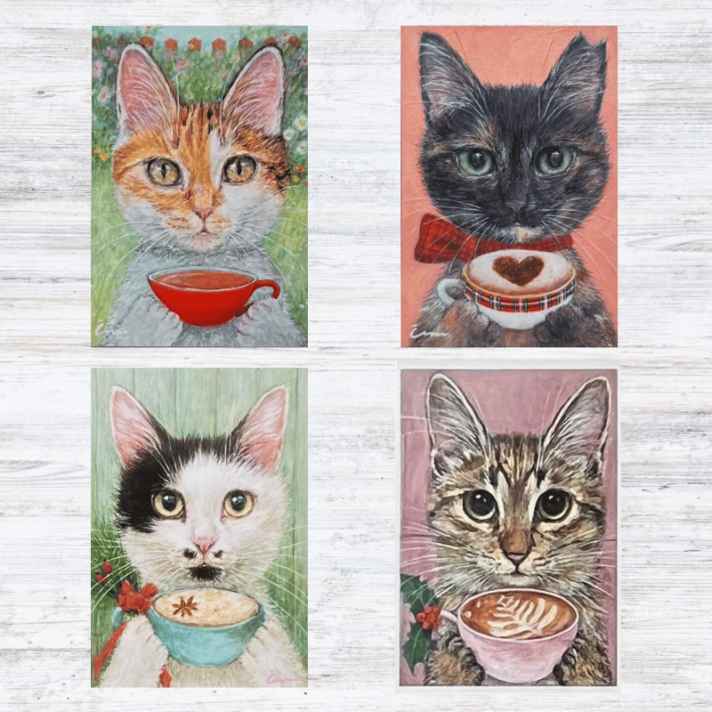 Čimi Cat painter カフェ猫ポストカード | necoya books web